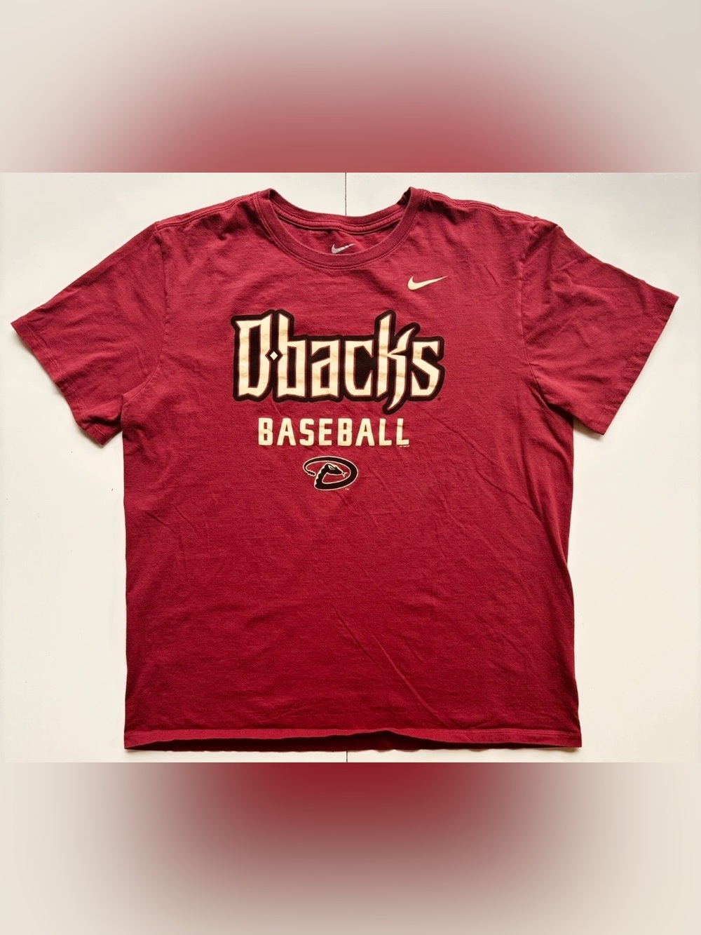 Nike Arizona Diamondbacks DBACKS Baseball Red 90s Regular Fit T Shirt-Mens XL